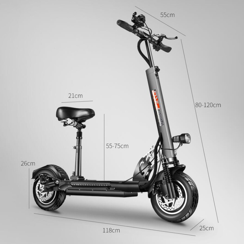 L-Q02 Foldable Electric Scooter – 500W | 48V | Cruise Control | USB Charging